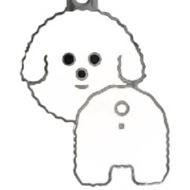 Thérèse Tags- 貴賓犬(白)